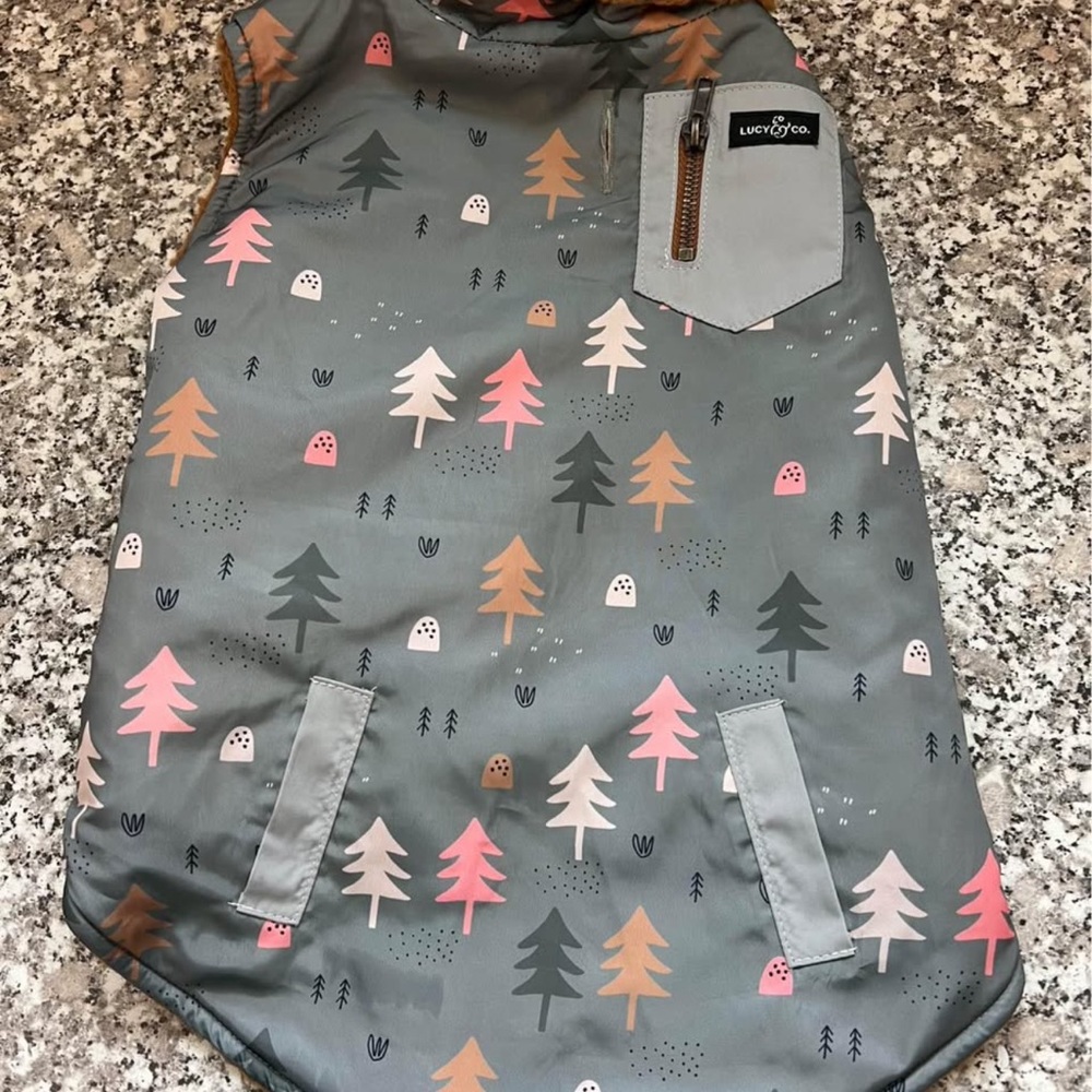 Luxe & Co. Gray Hooded Dog Jacket